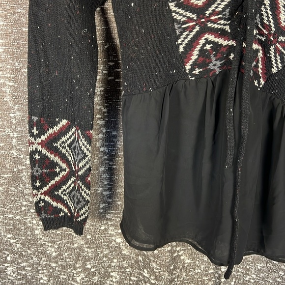 Abercrombie & Fitch Half Sweater Middle Pull String Top Shirt Blouse - Picture 5 of 6